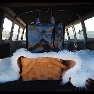 Gucci Disco Patent Leather Satchel EUC